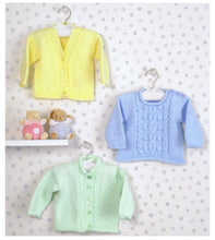 Load image into Gallery viewer, UKHKA 176 Double Knitting Pattern - Baby Cardigans &amp; Sweater