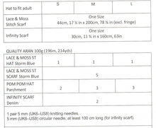 Load image into Gallery viewer, UKHKA 205 Aran Knitting Pattern - Ladies Hats &amp; Scarves