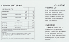 Load image into Gallery viewer, Chunky &amp; Aran Yarn Knitting Pattern - Easy Knit Design Cushion Covers UKHKA 144