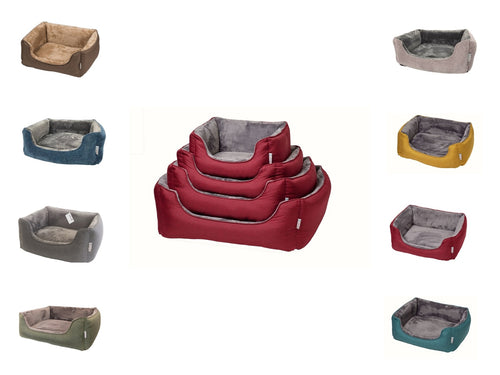 Gor Pets Ultima Fabric & Faux Fur Square Bed S,M,L or XL