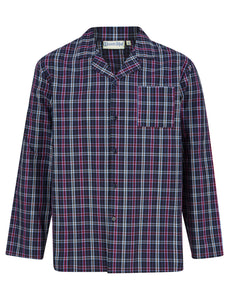 Walker Reid Yarn Dyed Cotton Traditional Check Pyjamas (Navy or Red)