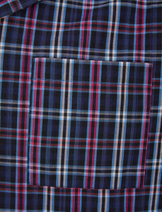 Walker Reid Yarn Dyed Cotton Traditional Check Pyjamas (Navy or Red)