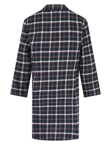 Walker Reid Mens Black Checked Cotton Nightshirt