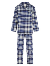 Load image into Gallery viewer, Walker Reid Yarn Dyed Polycotton Traditional Blue Check Pyjamas