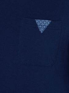 Walker Reid Mens Pyjamas Jersey Top & Diamond Pattern Bottoms (Blue or Navy)