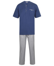 Load image into Gallery viewer, Walker Reid Mens Pyjamas Jersey Top &amp; Woven Geo Print PJ Bottoms (Medium - XXXL)