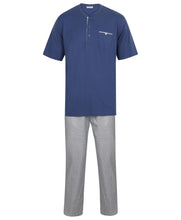 Load image into Gallery viewer, Walker Reid Mens Pyjamas Jersey Top &amp; Woven Geo Print PJ Bottoms (Medium - XXXL)