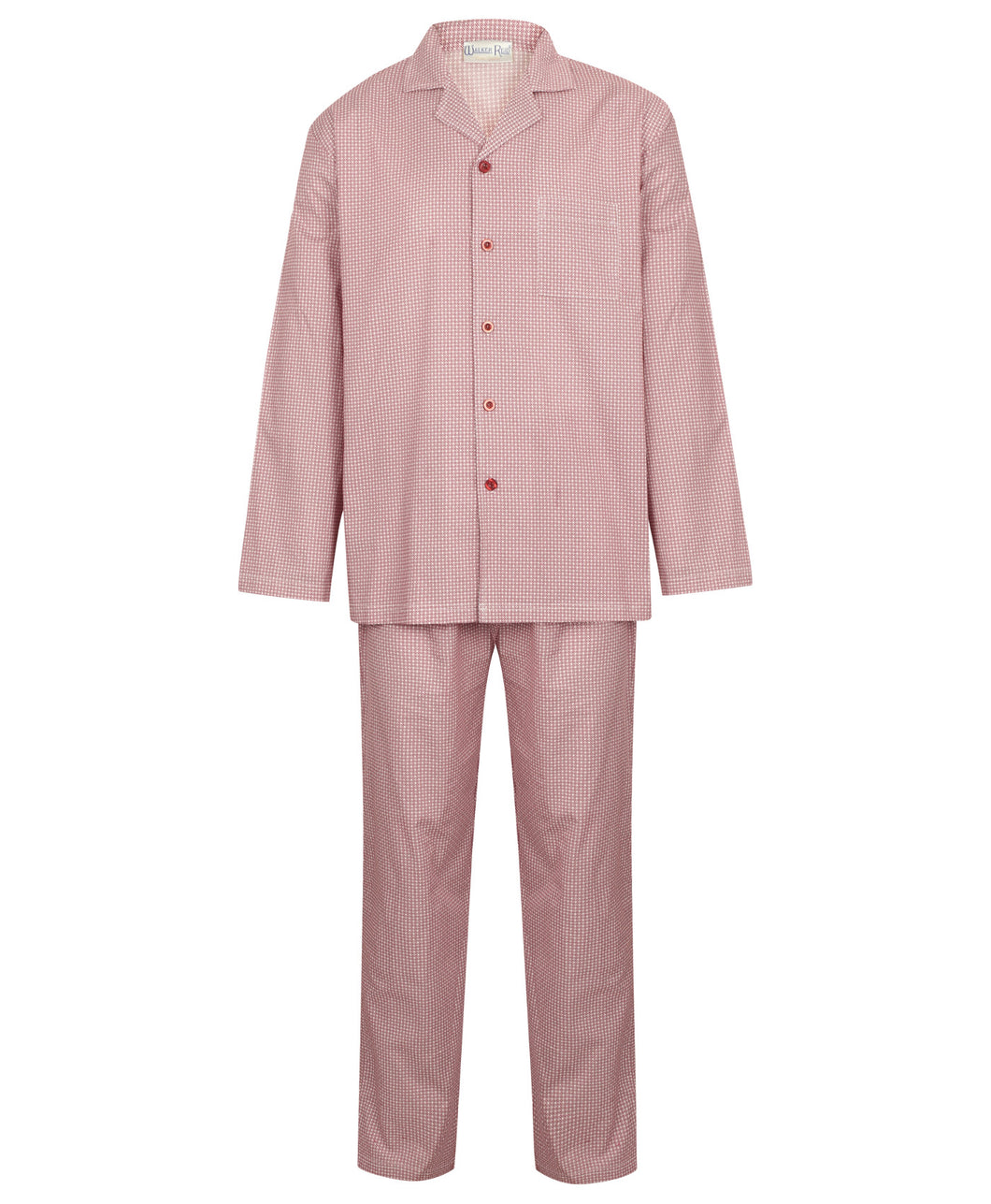 Walker Reid Mens Geo Print 100% Cotton Traditional Pyjamas (Medium - XXXL)