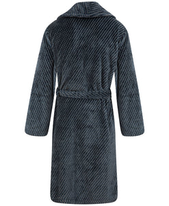 Mens Walker Reid Soft Fleece Harlequin Check Dressing Gown