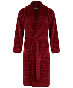 Mens Walker Reid Soft Fleece Harlequin Check Dressing Gown