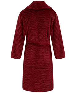 Mens Walker Reid Soft Fleece Harlequin Check Dressing Gown