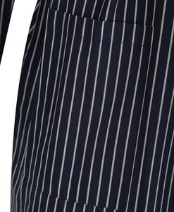 Walker Reid Mens Navy Striped Cotton Dressing Gown (Small - 4XL)
