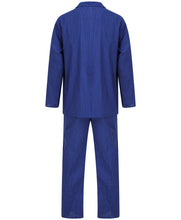 Load image into Gallery viewer, Walker Reid Mens Blue Stripe Cotton Pyjamas (Medium - 4XL)