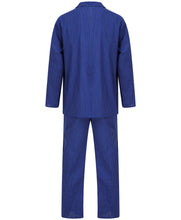Load image into Gallery viewer, Walker Reid Mens Blue Stripe Cotton Pyjamas (Medium - 4XL)