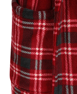Walker Reid Mens Check Coral Fleece Dressing Gown (Small - 4XL)