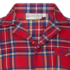 Walker Reid Mens 100% Cotton Yarn Dyed Tartan Pyjamas (Red)