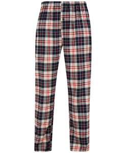 Walker Reid Brushed Cotton Traditional Check Pyjamas (Navy or Red)