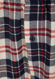 Walker Reid Brushed Cotton Traditional Check Pyjamas (Navy or Red)