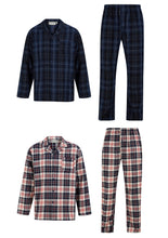 Load image into Gallery viewer, Walker Reid Brushed Cotton Traditional Check Pyjamas (Navy or Red)