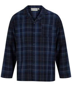 Walker Reid Brushed Cotton Traditional Check Pyjamas (Navy or Red)