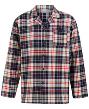 Load image into Gallery viewer, Walker Reid Brushed Cotton Traditional Check Pyjamas (Navy or Red)