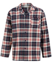 Load image into Gallery viewer, Walker Reid Brushed Cotton Traditional Check Pyjamas (Navy or Red)