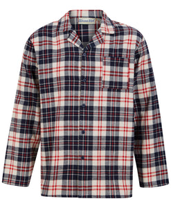 Walker Reid Brushed Cotton Traditional Check Pyjamas (Navy or Red)