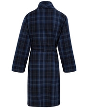 Load image into Gallery viewer, Walker Reid Mens Brushed Cotton Checked Dressing Gown (Navy or Red)