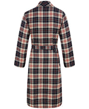 Load image into Gallery viewer, Walker Reid Mens Brushed Cotton Checked Dressing Gown (Navy or Red)