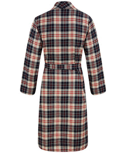 Walker Reid Mens Brushed Cotton Checked Dressing Gown (Navy or Red)