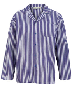 Walker Reid Traditional Striped Cotton Pyjamas (Grey or Navy)