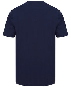 Walker Reid Mens Pyjamas Navy Jersey Top & Red Diamond Print Bottoms