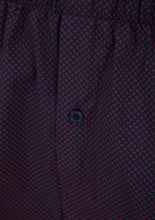Load image into Gallery viewer, Walker Reid Mens Pyjamas Navy Jersey Top &amp; Red Diamond Print Bottoms