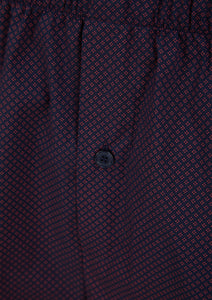 Walker Reid Traditional Navy & Red Diamond Print Pyjamas