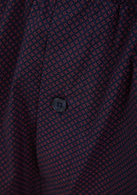 Load image into Gallery viewer, Walker Reid Navy &amp; Red Diamond Print Button Up &amp; Shorts Pyjamas Set