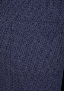 Walker Reid Traditional Navy Geometric Leaf Print Pyjamas