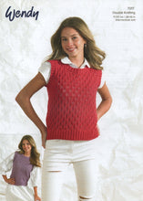 Load image into Gallery viewer, Wendy Women’s Double Knitting Pattern – Slipover Vests (7017)