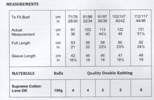 Load image into Gallery viewer, Wendy Women’s Double Knitting Pattern - Button Cardigan (7020)