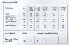Load image into Gallery viewer, Wendy Women’s Double Knitting Pattern – Cable Knit Sweater (7021)