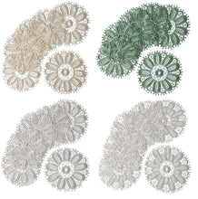 Load image into Gallery viewer, Pack of 6 Floral Lace Round Doilies (3 Colours)