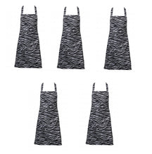 Load image into Gallery viewer, Zebra Print Bib Apron with Pocket 28" x 36" Pack of 1 / 5 or 10