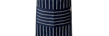 Load image into Gallery viewer, Navy Cotton Butchers Adult Bib Apron with Pocket 60cm x 80cm