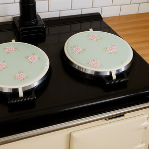 Pair of Aga Hob Covers with Cotton Base 34cm (Various Designs)