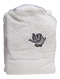 Hands Free Hooded Baby Towel / Apron - White (3 Designs)