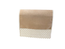 Load image into Gallery viewer, Chenille Rounded Arm Caps or Chair Backs With Lace Detail (Various Colours and Sizes)