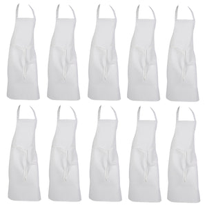 Professional 100% Cotton Bib Apron - No Pocket (Various Colours)