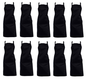 Professional 100% Cotton Bib Apron - No Pocket (Various Colours)
