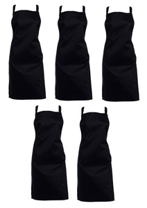 Professional 100% Cotton Bib Apron - No Pocket (Various Colours)