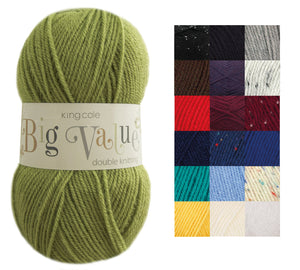 King Cole Big Value DK Double Knitting Wool 100g (Various Shades)