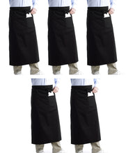 Load image into Gallery viewer, Professional Half Apron with Split Pocket - 28&quot; x 36&quot; (Black)